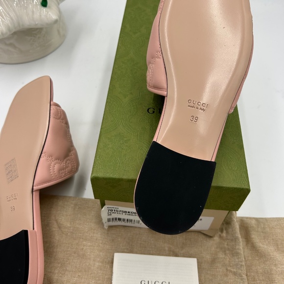 Women’s Gucci GG matelasse blush slide sandals size 39 made in Italy - Picture 10 of 10